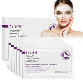 SerenSkin Collagen Forehead & Under Eye Wrinkle Patches - 18 pcs for Reducing Forehead Lines & Puffy Eyes - Non-Invasive Wrinkle Smoothers for Daily Use - Hydrating & Firming Treatment