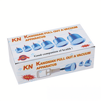 Chinese Cupping Set 6 Pcs with Hand Pump for Body Relief - No Flame Needed 4-pack solar