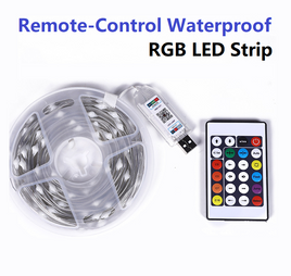 Remote-Control Waterproof RGB LED Strip 5m Length Long-Lasting Light Ideal for Holiday Decor Yards & Gardens