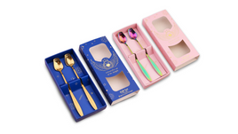 Luxury Rose Gold & Rainbow Coffee Spoon Set - 2-Piece 410 Stainless Steel, 15.2 cm Length, Hard & Heat-Resistant, Ideal Gift for Couples, BFFs & Brides-To-Be, Tableware Party Birthday Silverware, Golden Bar Prop Cutlery