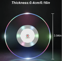 Drink with Ritual LED Coaster 7-Color Glowing 10cm Durable Acrylic Shatterproof Waterproof Reusable Tableware for Romantic Dates Birthdays & Anniversaries