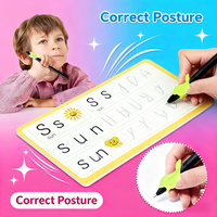 Magic Handwriting Practice Kit for Kids - 4 Reusable Number Tracing Books (0-100) with Invisible Ink Pen, Silicone Grip Trainer & 8 Refills | Educational Gift for Early Learning & Preschool Writing