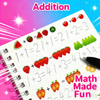 Magic Handwriting Practice Kit for Kids - 4 Reusable Number Tracing Books (0-100) with Invisible Ink Pen, Silicone Grip Trainer & 8 Refills | Educational Gift for Early Learning & Preschool Writing