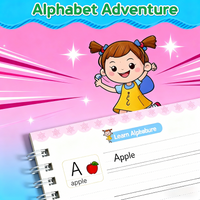 Magic Handwriting Practice Kit for Kids - 4 Reusable Number Tracing Books (0-100) with Invisible Ink Pen, Silicone Grip Trainer & 8 Refills | Educational Gift for Early Learning & Preschool Writing