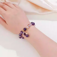 Amethyst Cat's Eye Bracelet: Elegant Simplicity for Everyday Wear - 3x10x10cm, 15g, Subtle Romance Design bracelet gemstone