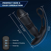 SAUL Glans 3 -Thrusting & 12 -Vibrating Cock Rings Prostate Massager