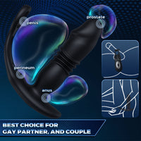 SAUL Glans 3 -Thrusting & 12 -Vibrating Cock Rings Prostate Massager