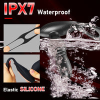 [Pre-sale] Alfred Low Noise 10 Thrusting & Vibrating Double Cock Rings Silicone Prostate Massager