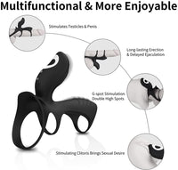 Dual-Motor Penis Ring Couple Vibrator