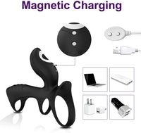 Dual-Motor Penis Ring Couple Vibrator