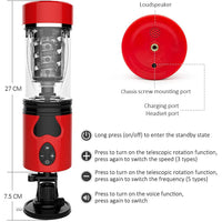 Male Masturbators For Ejaculation Automatic Thrusting Rotation Sucking Cup Penis Vibrator Hand Free Adult Sex Toys For Man