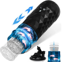 Male Masturbators Cup Telescopic Rotation Penis Stimulation Electric Pocket Pussy Vagina Blowjob Adult Sex Toy for Male