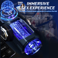 Automatic Masturbator Men Pocket Pussy Vibration Blowjob Penis Real Vagina Masturbation Cup Oral For Male Adult Sex Machine Toy
