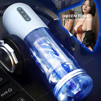 Automatic Male Sucking Masturbator Cup Vagina Masturbation Blowjob Telescopic Rotating Sucktion Sex Machines Adult Men Toy