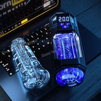 Automatic Masturbator Men Pocket Pussy Vibration Blowjob Penis Real Vagina Masturbation Cup Oral For Male Adult Sex Machine Toy