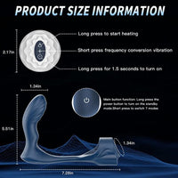 Heating Vibrator Prostate Massager With Penis Sleeve Anal Butt Plug Remote Masturbation Male Cock Ring Sex Toys For Men Couple