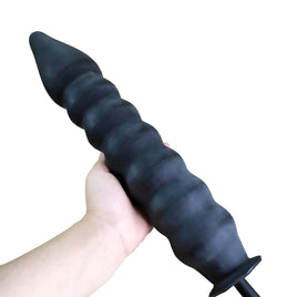 Super Long Anal Plug Inflatable Drill-Shape Large/Huge Anal Plug Expandable Dildo for G/P Spot Stimulation for Men Women LGBT