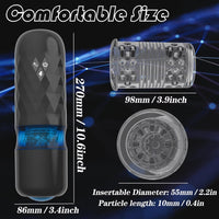 Male Masturbators Cup Telescopic Rotation Penis Stimulation Electric Pocket Pussy Vagina Blowjob Adult Sex Toy for Male