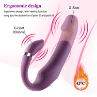 Heating Dildo Vibrator for G-Spot & Clitoral Stimulation