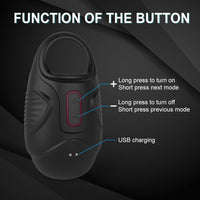 10 Modes Men Scrotum Massager Male Chastity Cage Testicle Bondage Vibrator